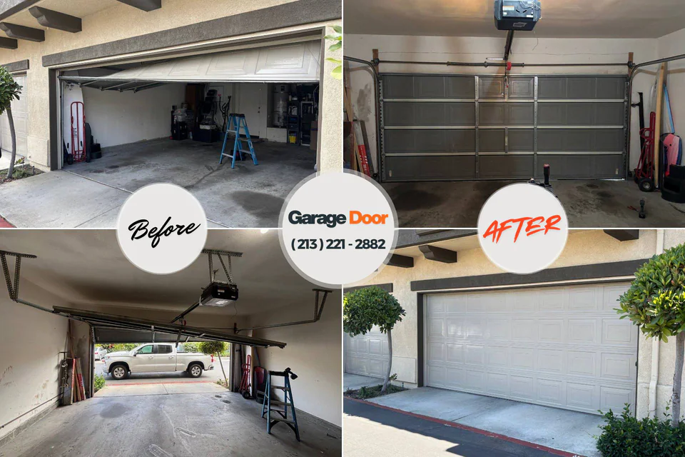 Before and after: garage door repair Duncansville, PA